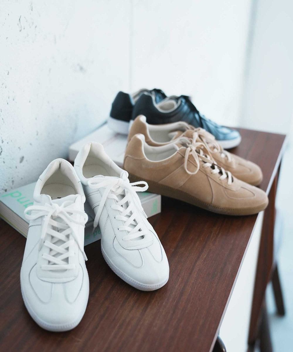 UNION STATION 【UNION STATION by MEN’S BIGI 】REPRODUCT MILITALY GERMAN TRAINER ジャーマントレーナー ホワイト