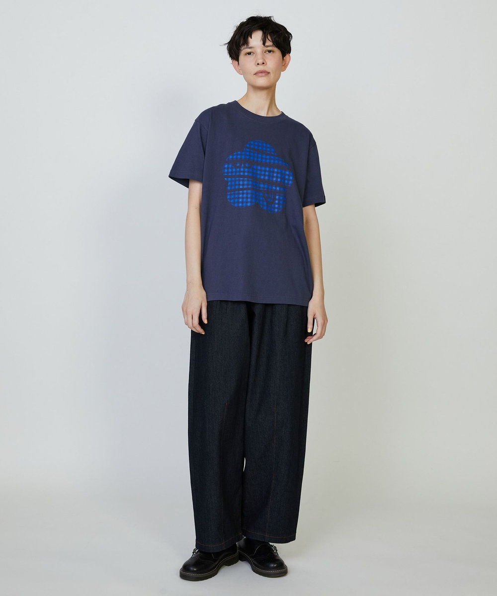 FRAPBOIS ギンガムパーキー Tシャツ ネイビー