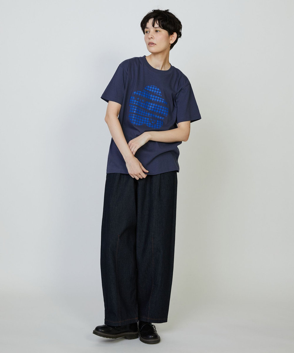 FRAPBOIS ギンガムパーキー Tシャツ ネイビー