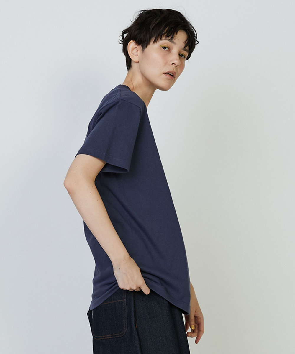 FRAPBOIS ギンガムパーキー Tシャツ ネイビー