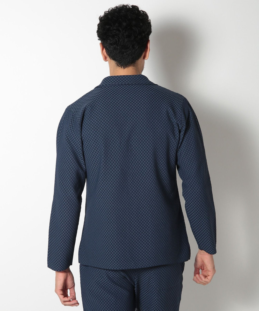 MEN'S BIGI ポリエステルエアリードッツテーラードジャケット ブルー