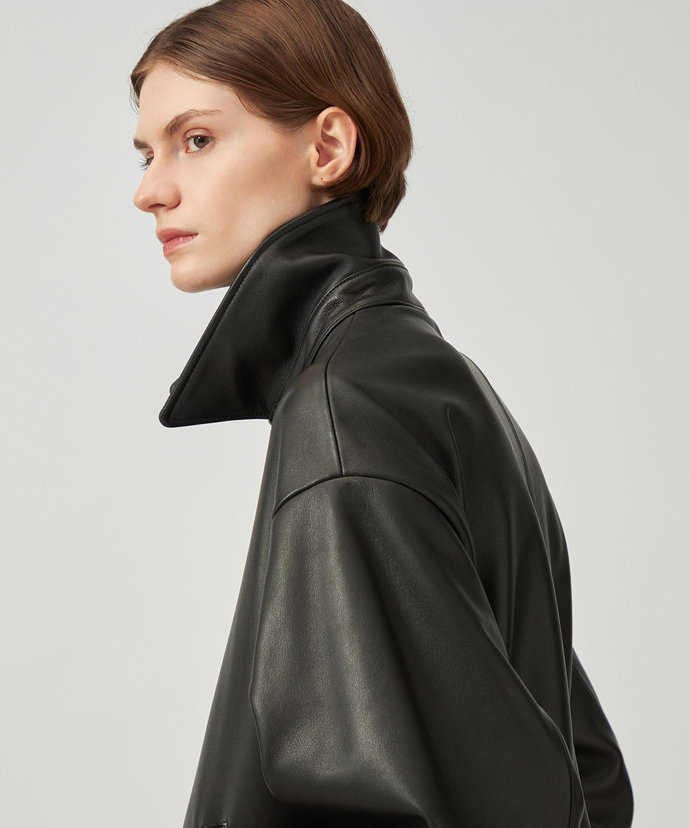 DÉPAREILLÉ LAMB LEATHER BLOUSON / ラムレザーブルゾン ブラック