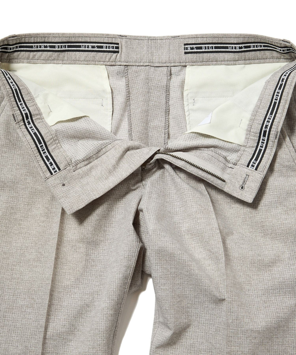 MEN'S BIGI 【ACTIVE TAILOR】COOL DOTSメランジプリントスラックス<セットアップ対応> グレー