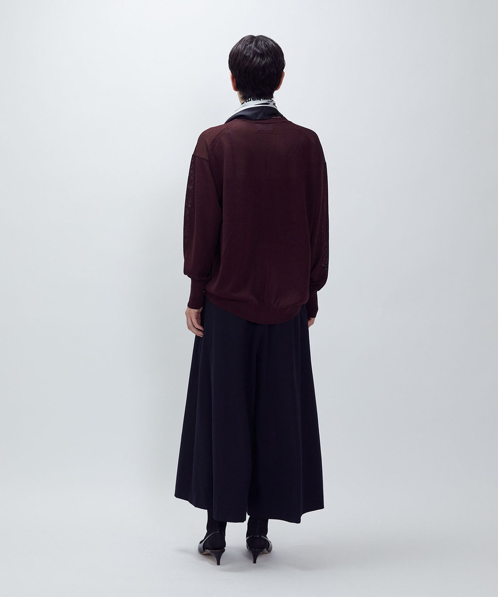 1er Arrondissement アセテートウールカーディガン ブラウン