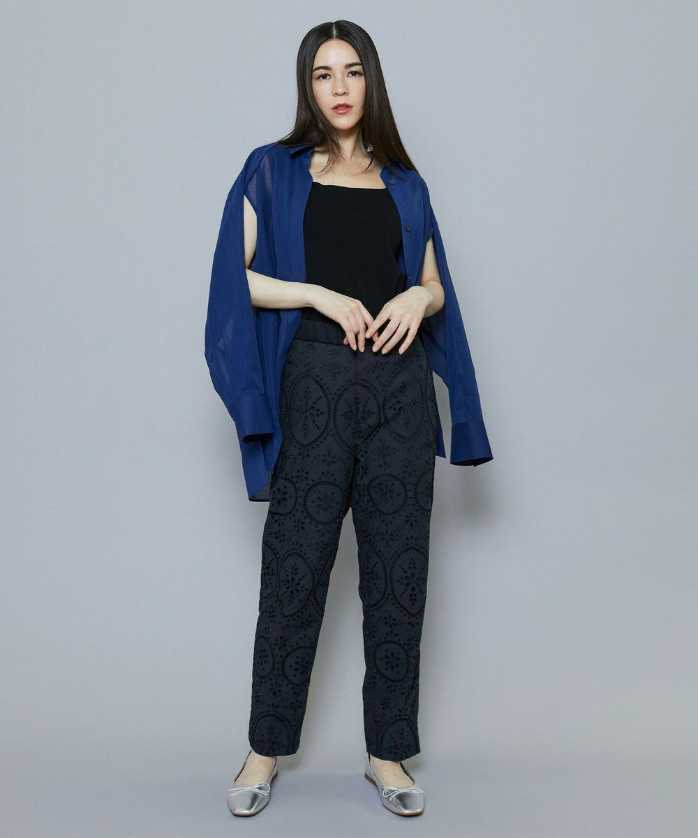 MOGA Collection オーバルエンブロイダリーパンツ ネイビー