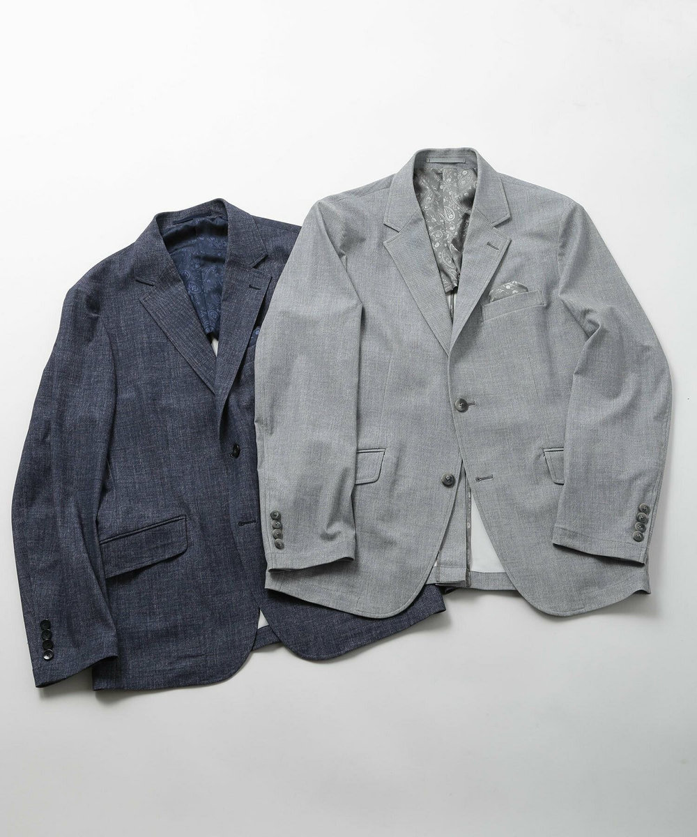 MEN'S BIGI 【ACTIVE TAILOR】COOL TOUCH 接触冷感ハイパーストレッチジャケット ライトグレー