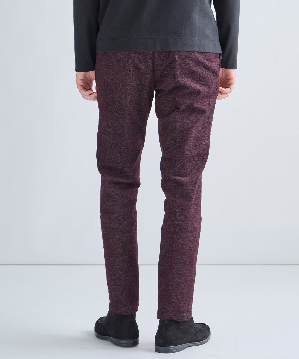 MEN'S BIGI 杢コーデュロイクリースラインパンツ［ストレッチ］ ワイン