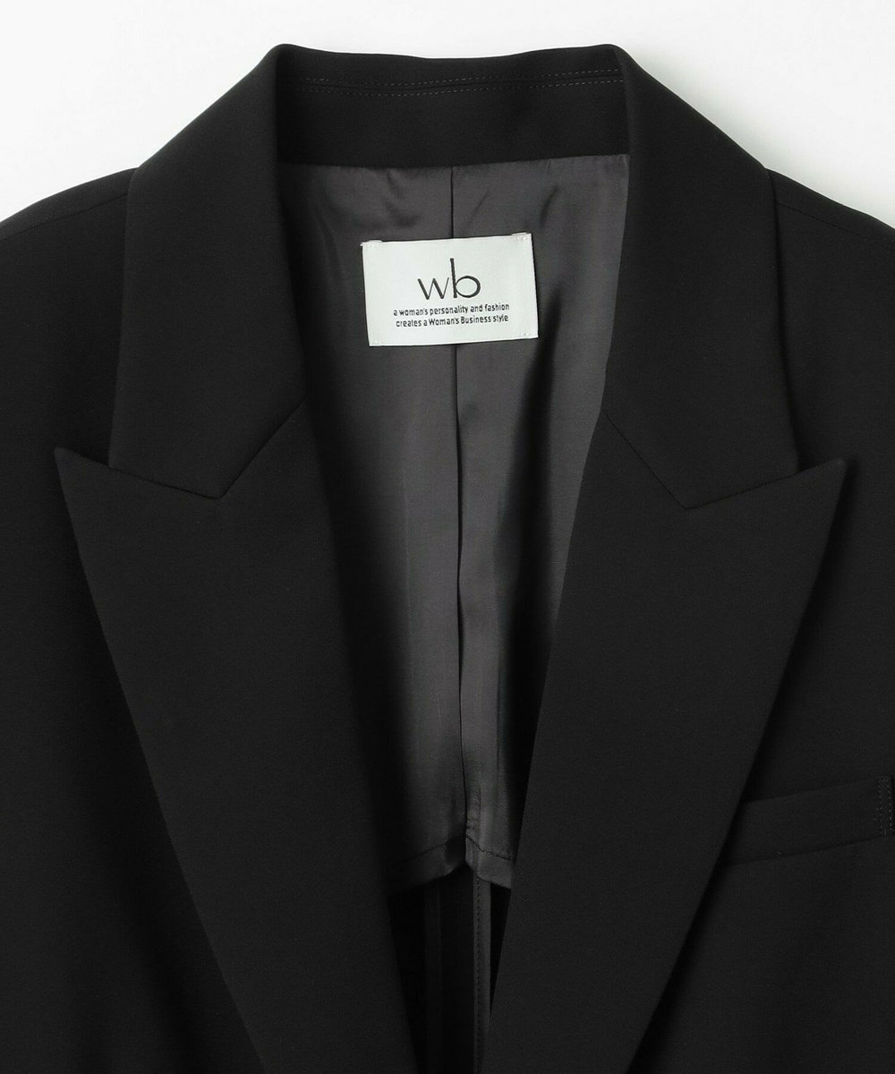 wb Lサイズ（大きいサイズ） 【大きいサイズ】wb ダブルジョーゼットジャケット［セットアップ可能］ ブラック