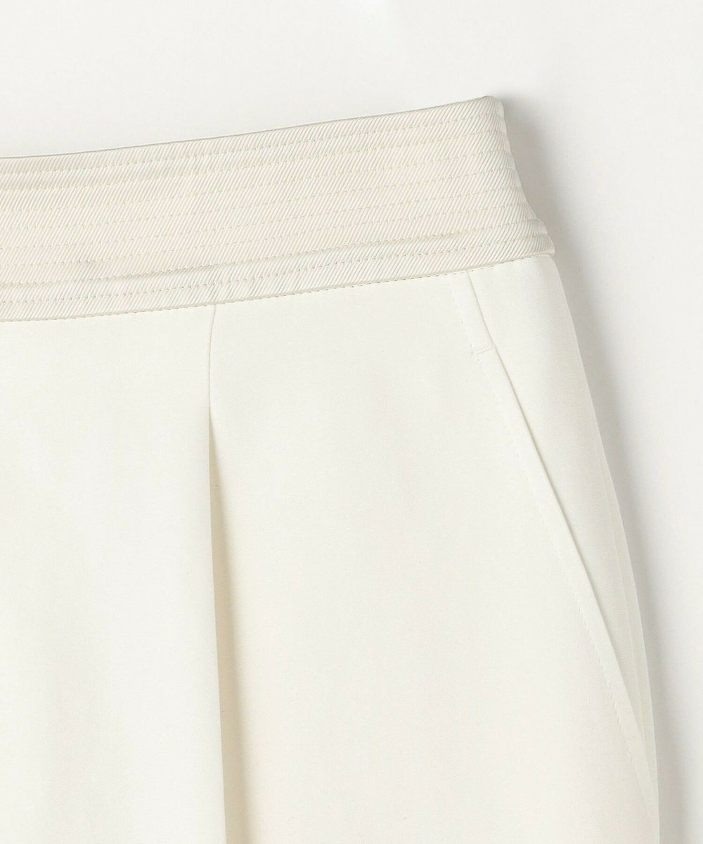 L'EQUIPE COUTURIER アセテートコットン二重織パンツ ホワイト