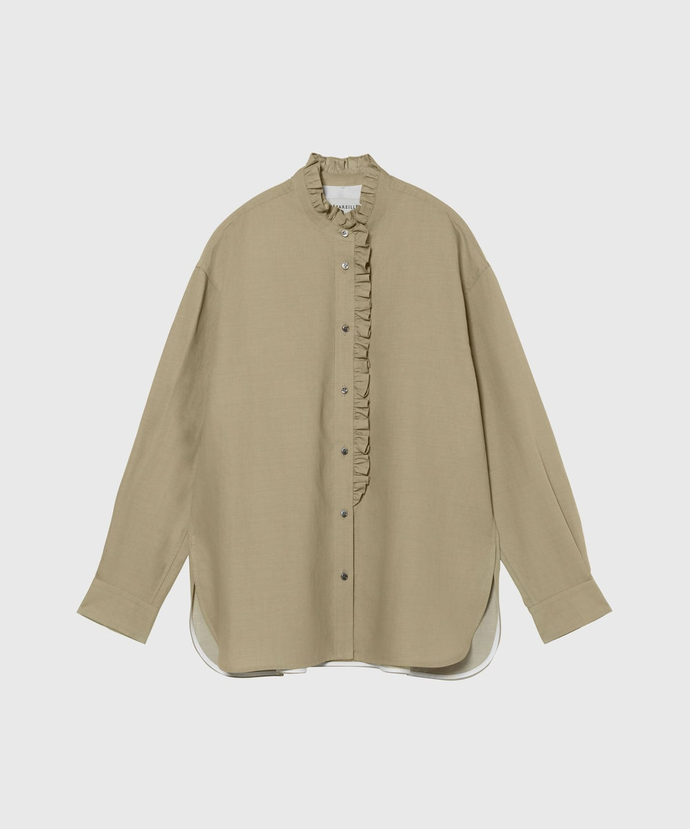 DÉPAREILLÉ LIGHT DENIM BOW SHIRT / ライトデニムボウシャツ ベージュ