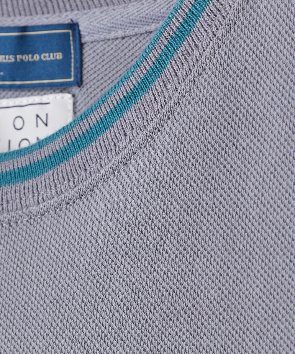 UNION STATION 【BEVERLY HILLS POLO CLUB】別注 コットンロゴ刺繍T サックスブルー