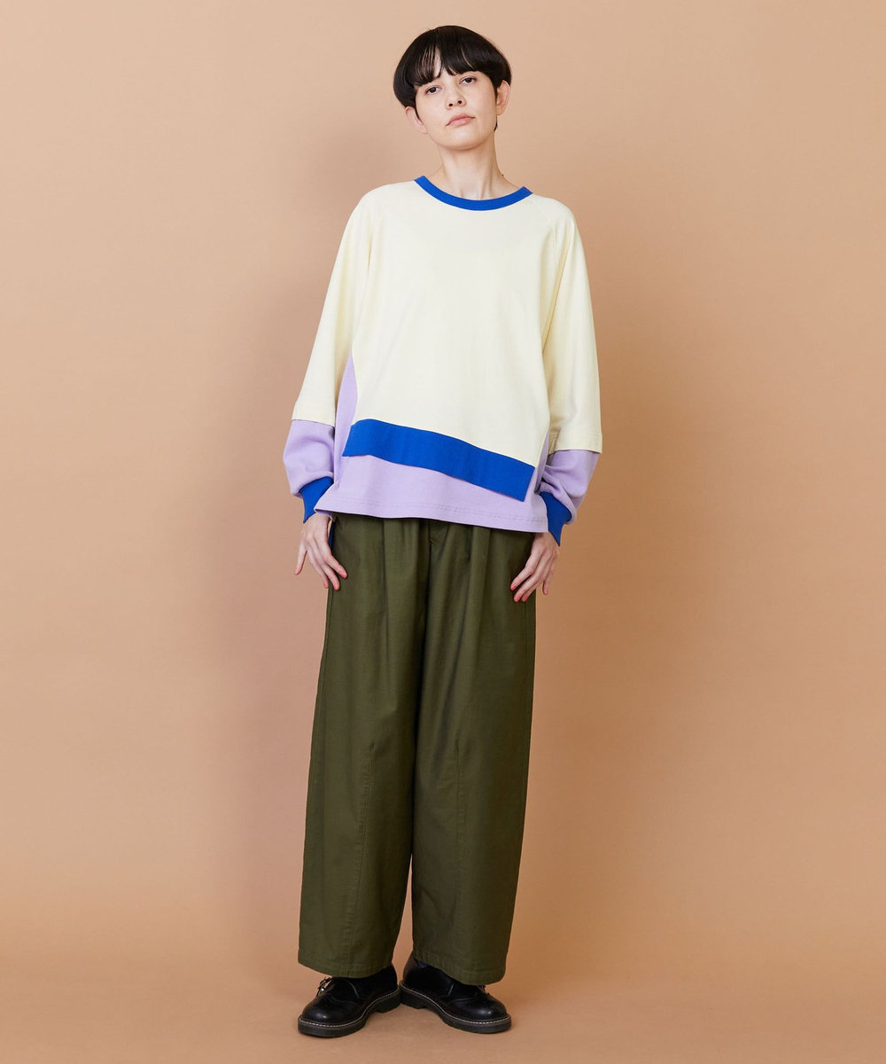 FRAPBOIS レイヤーリブ カットソー アイボリー