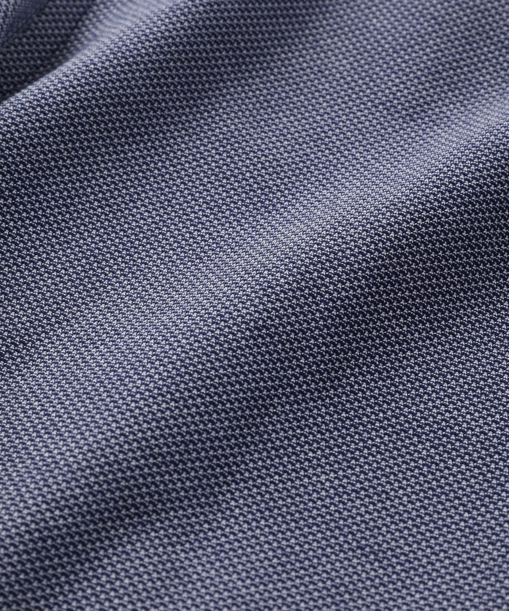 MEN'S BIGI 【ACTIVE TAILOR】コーコランコットン鹿の子ドレスシャツ ネイビー