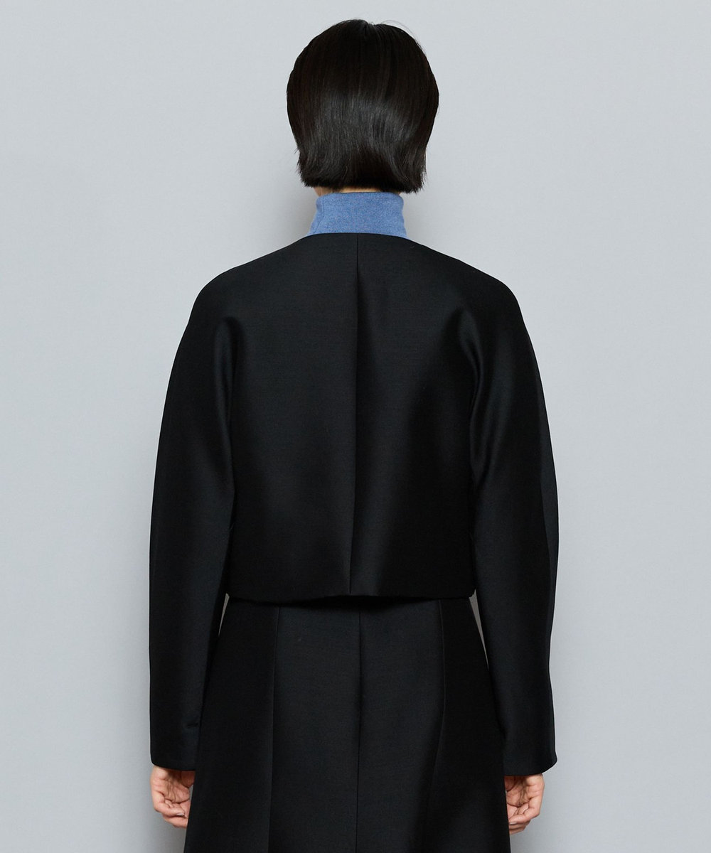 L'EQUIPE COUTURIER シルクウールツイルジャケット ブラック