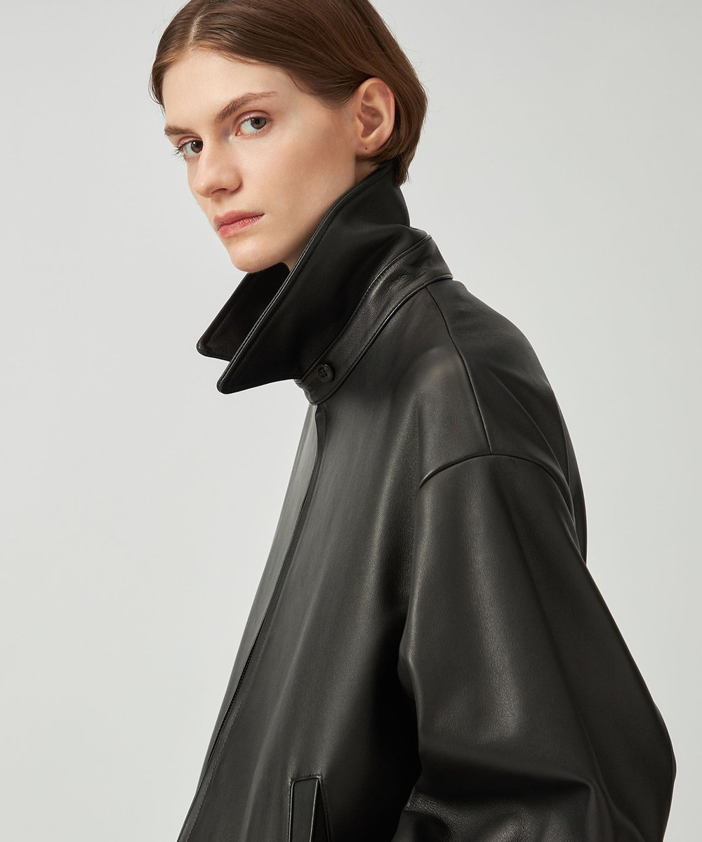 DÉPAREILLÉ LAMB LEATHER BLOUSON / ラムレザーブルゾン ブラック