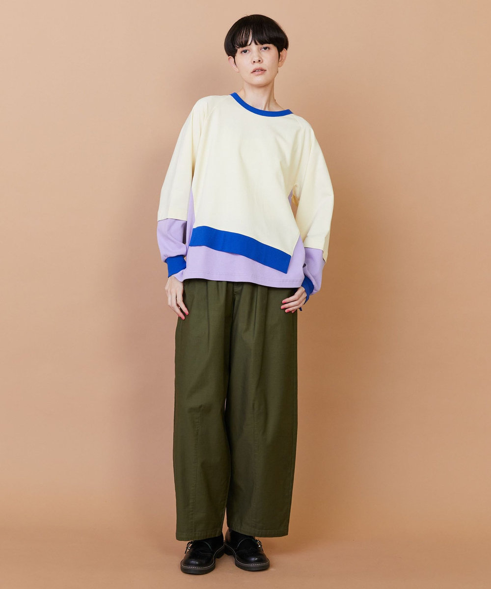 FRAPBOIS レイヤーリブ カットソー アイボリー