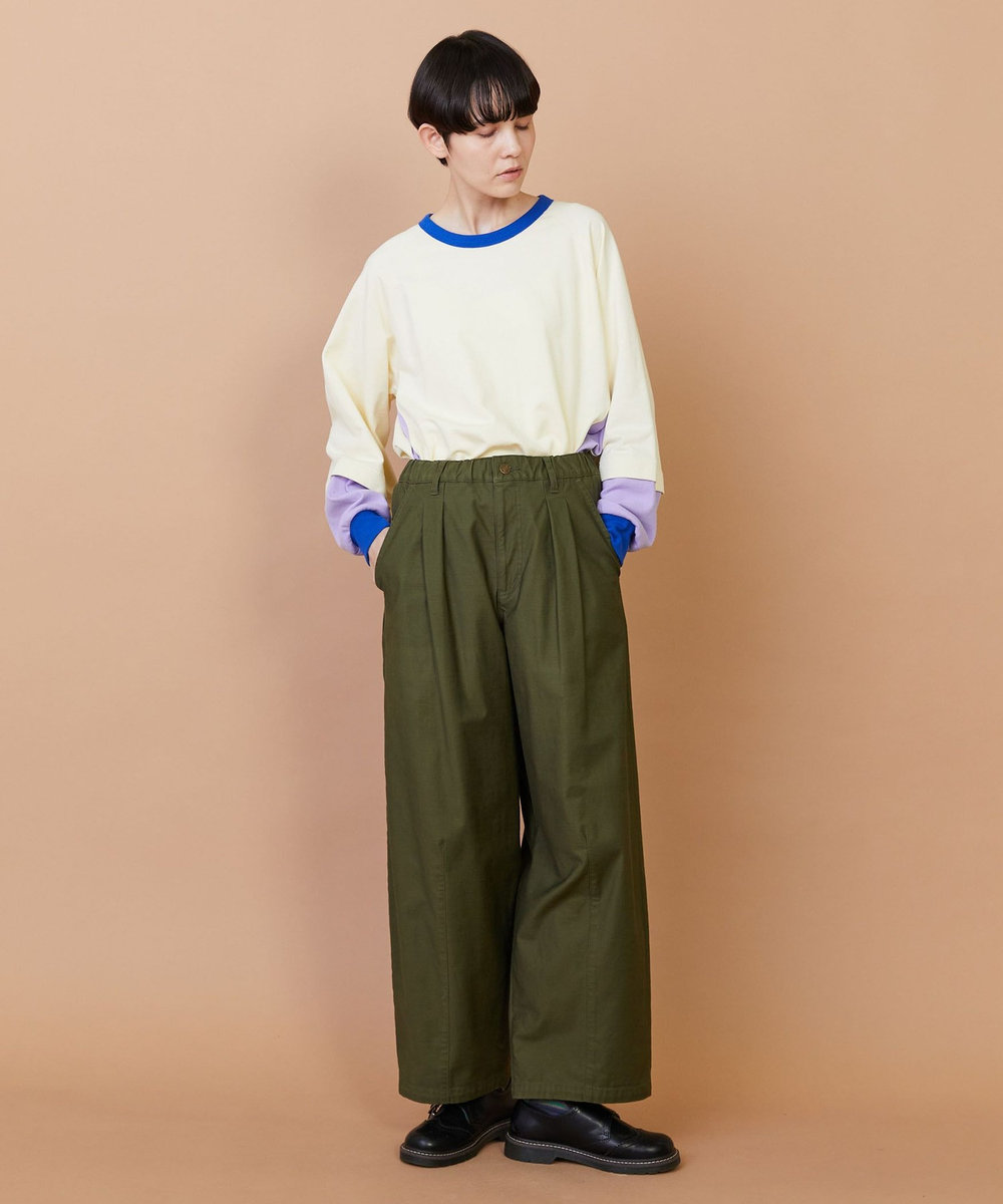 FRAPBOIS レイヤーリブ カットソー アイボリー