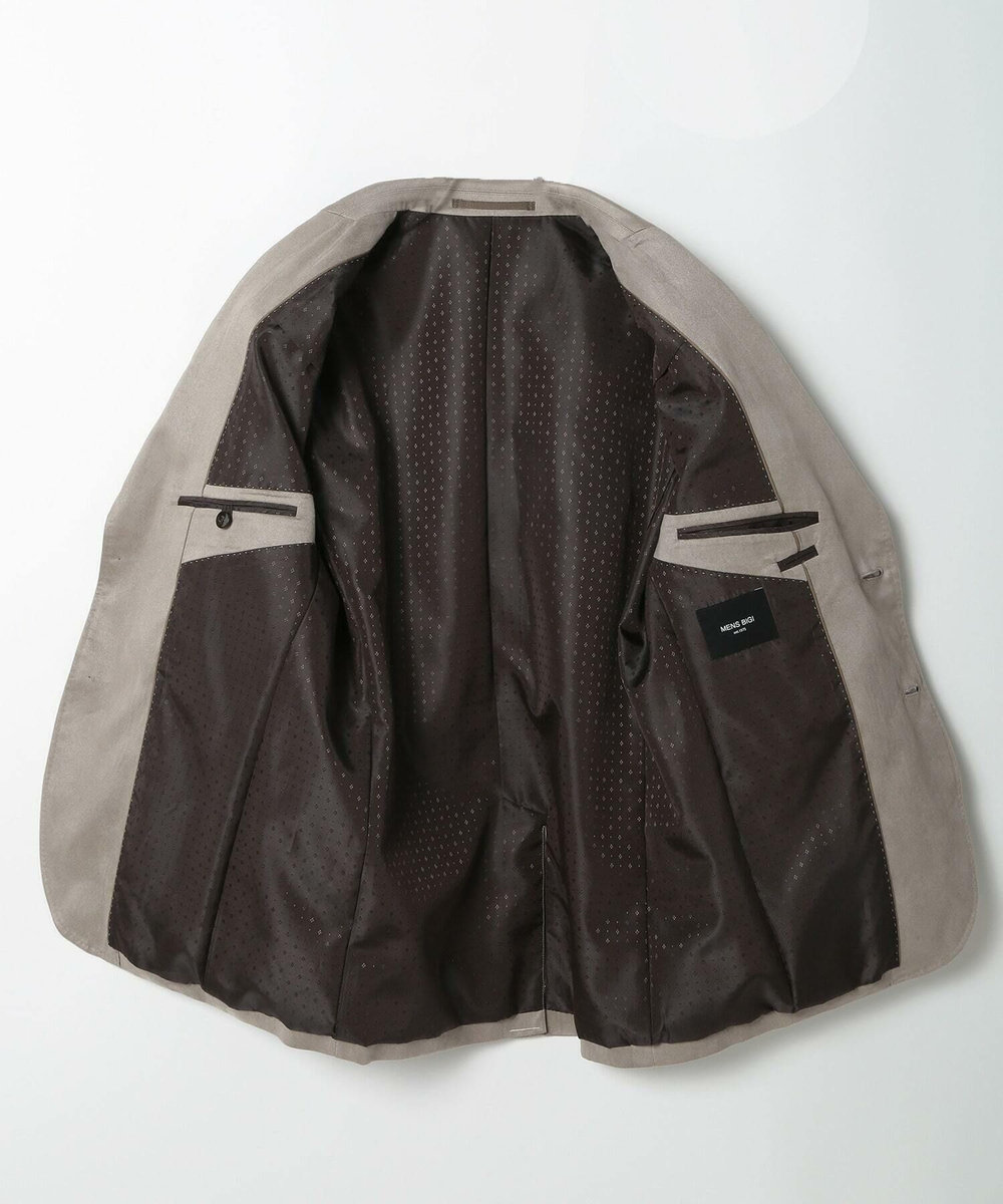 MEN'S BIGI コマスエードストレッチジャケット（セットアップ対応） グレー