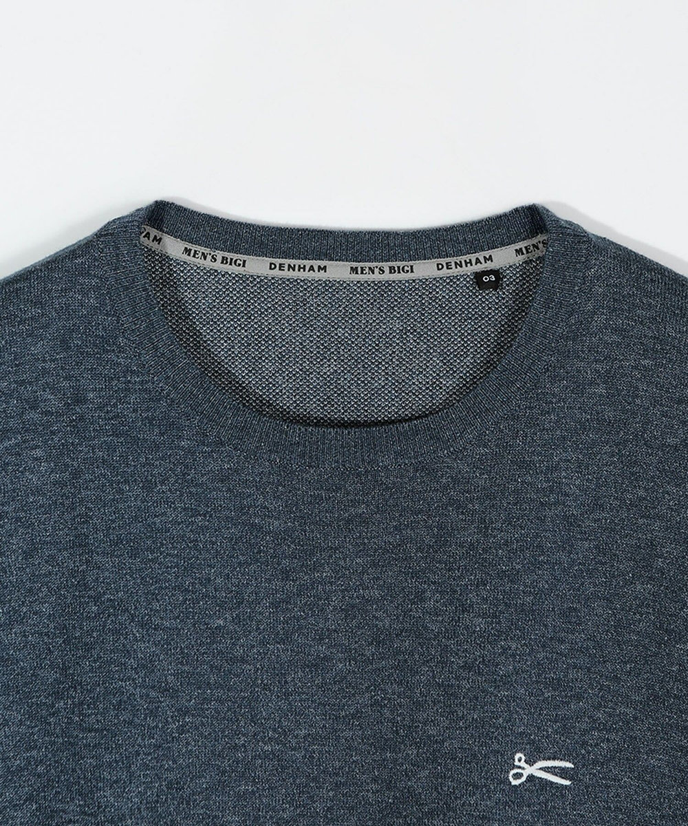MEN'S BIGI 【DENHAM/デンハム】別注ニットTEE ネイビー