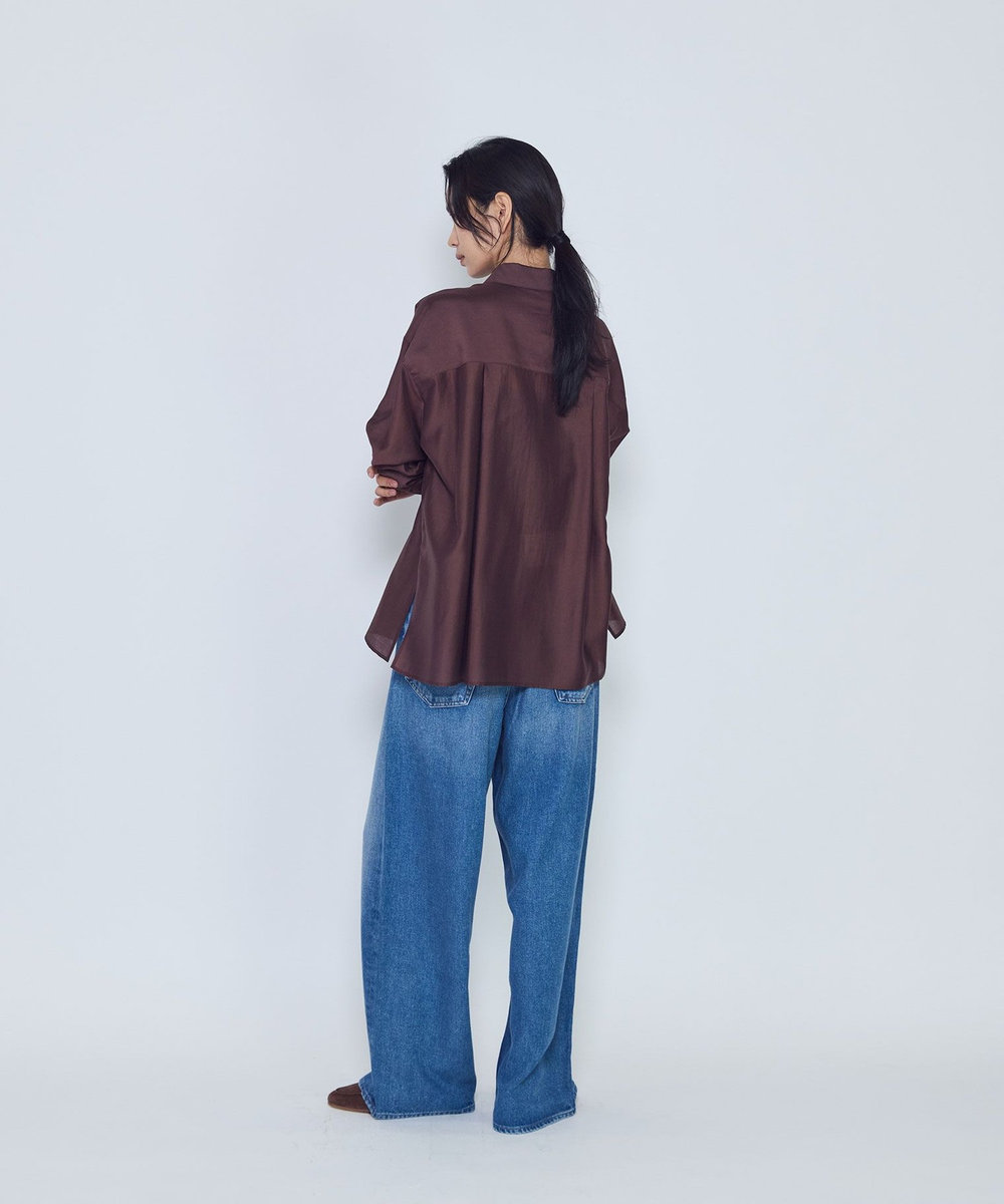1er Arrondissement シアーオーバーシャツ ブラウン