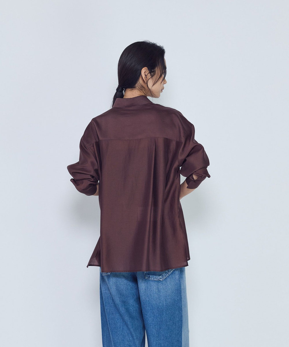 1er Arrondissement シアーオーバーシャツ ブラウン