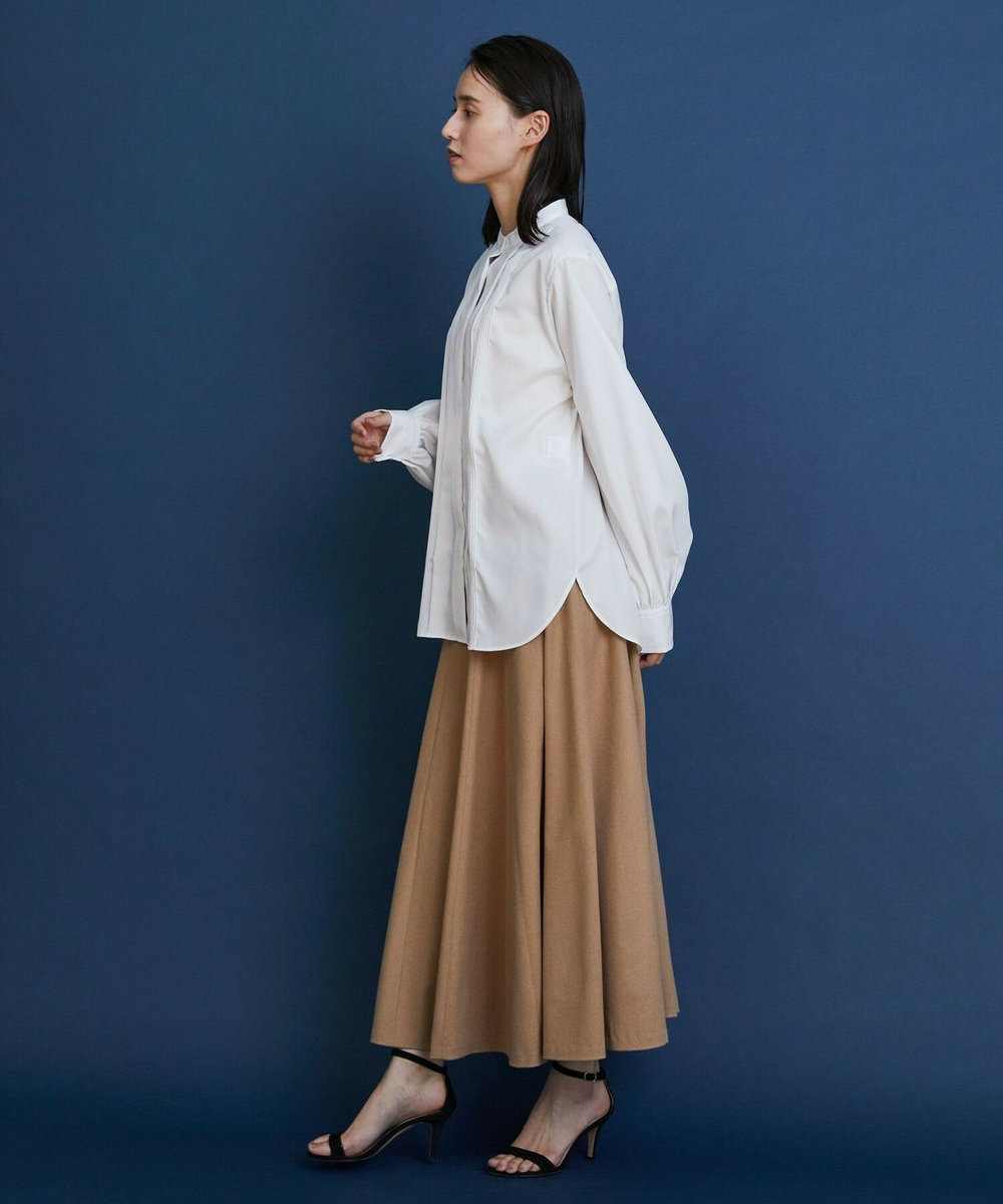 L'EQUIPE COUTURIER ピュアキャメルフレアスカート キャメル
