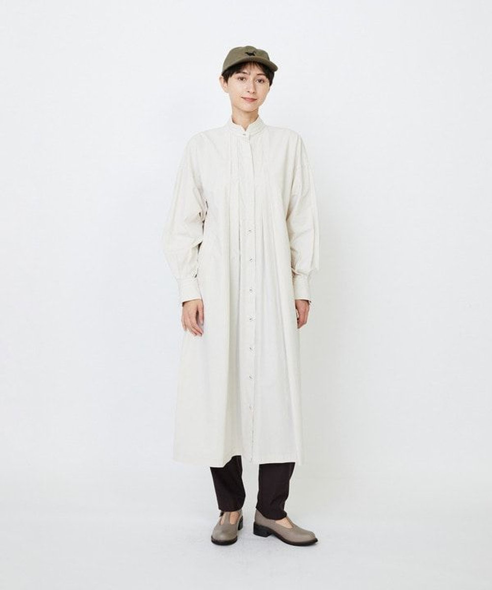 LOISIR コットンポプリンシャツワンピース ベージュ