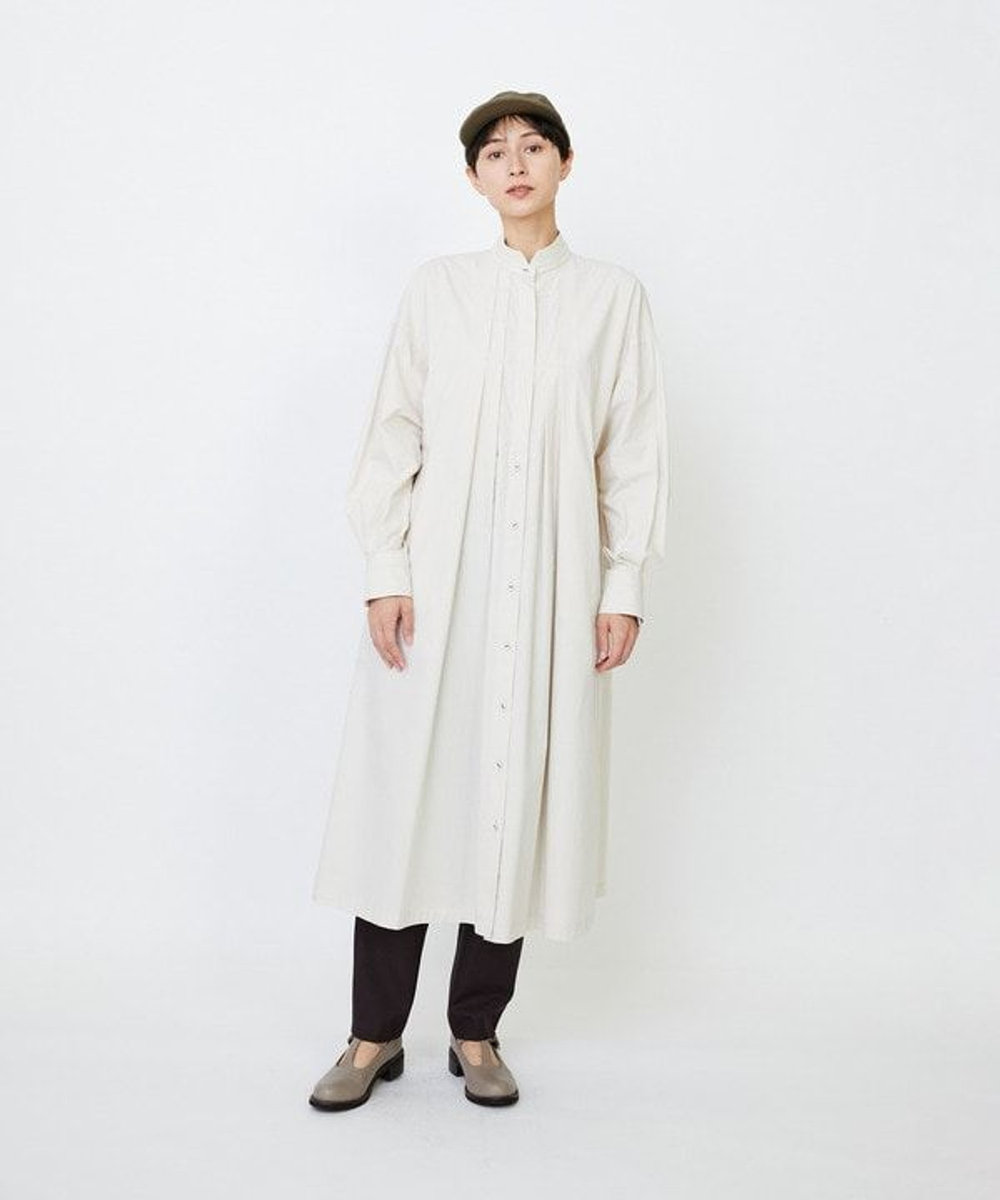 LOISIR コットンポプリンシャツワンピース ベージュ