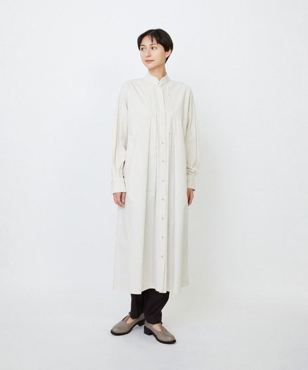 LOISIR コットンポプリンシャツワンピース ベージュ