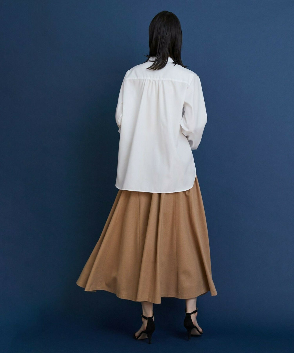 L'EQUIPE COUTURIER ピュアキャメルフレアスカート キャメル