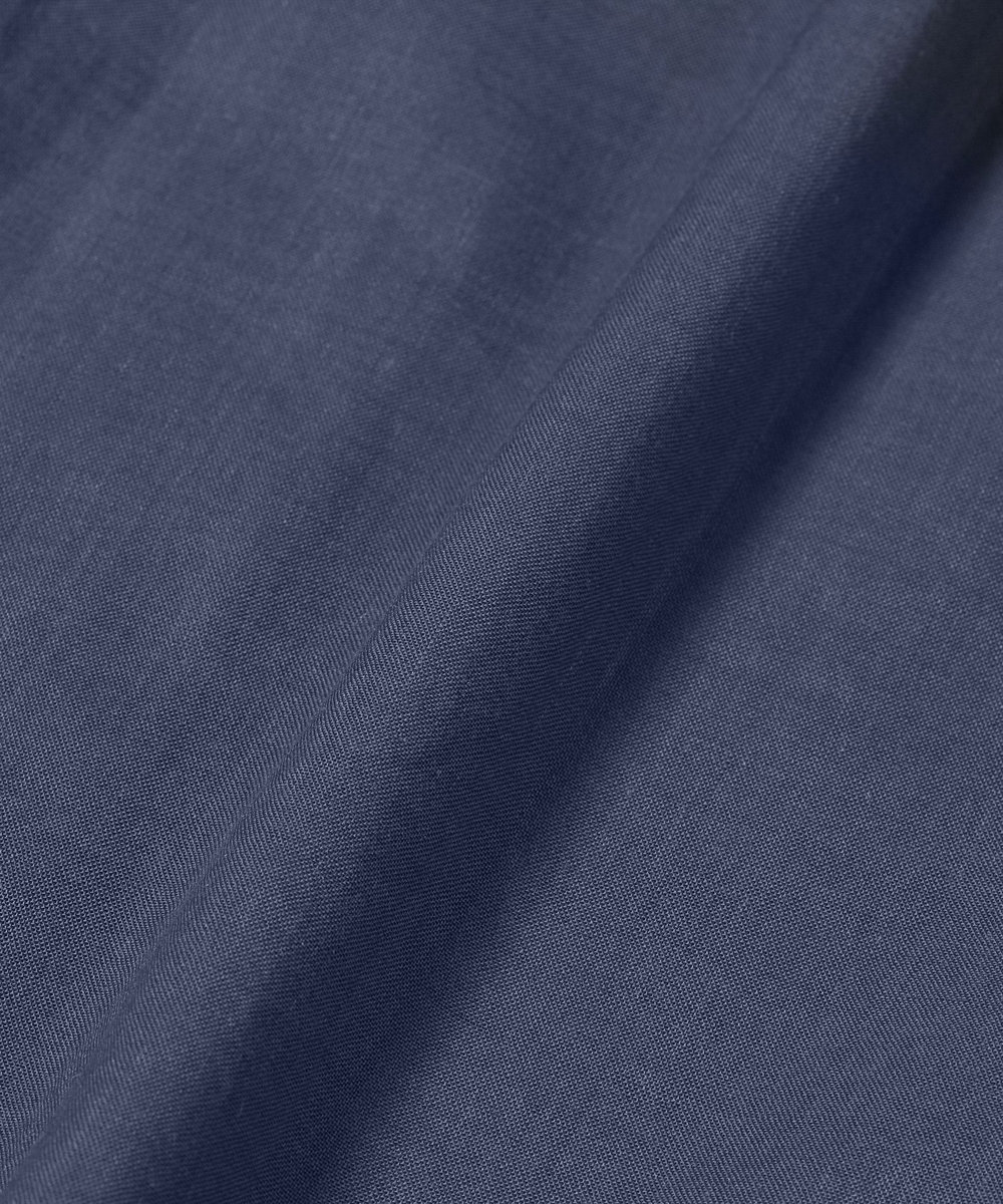 DÉPAREILLÉ RAMIE COTTON SLEEVELESS FRILL BLOUSE / ラミーコットンスリーブレスフリルブラウス ブルー