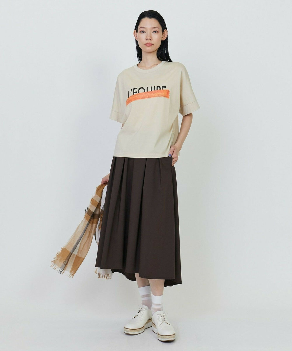 L'EQUIPE ハイパワーストレッチスカート ブラウン