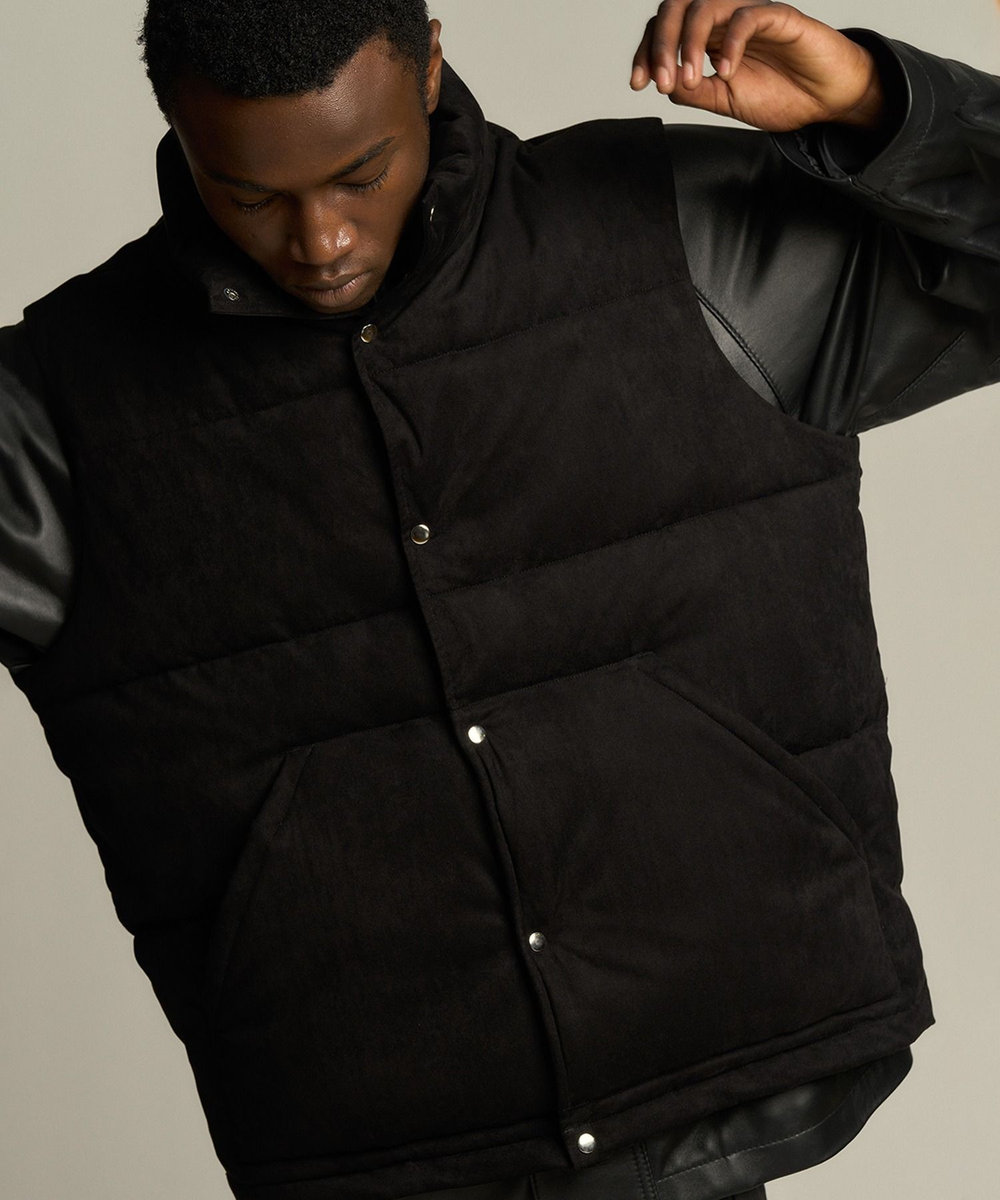 MEN'S BIGI シープレザーブルゾン ブラック