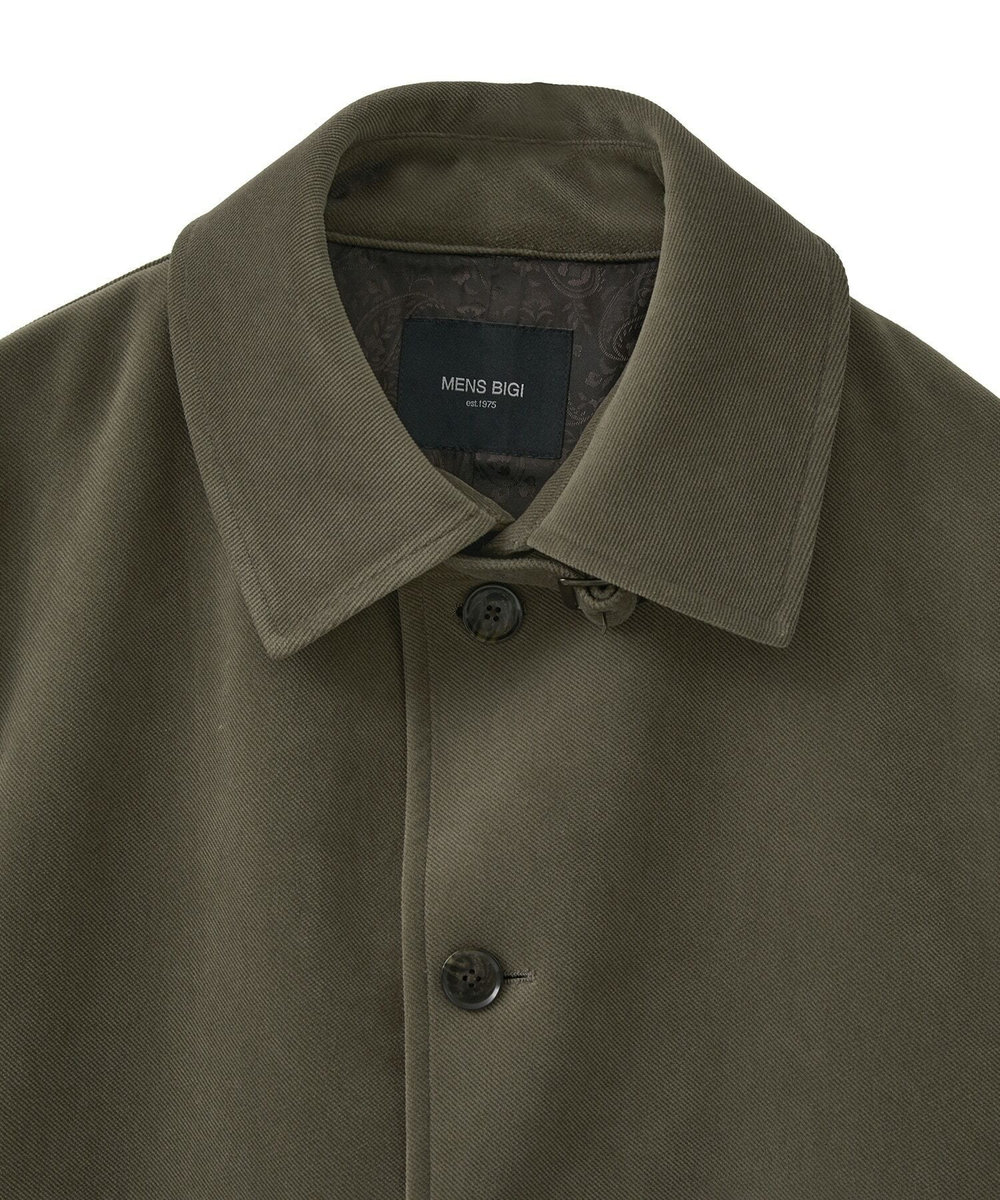 MEN'S BIGI ベロアボンディング ショートコート＜ストレッチ＞ ベージュ
