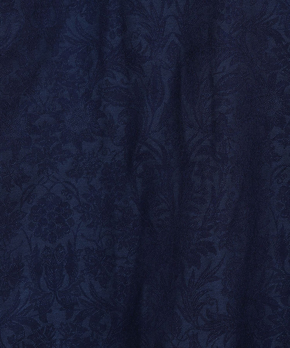MEN'S BIGI 【LIBERTY/リバティー】フラワージャガードハーフスリーブシャツ ネイビー