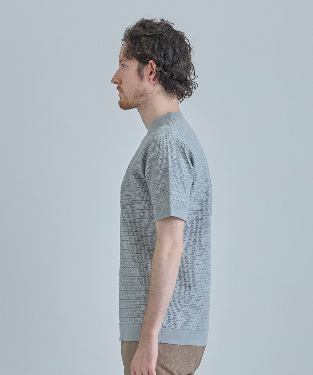 MEN'S BIGI 【ACTIVE TAILOR】ブリスターニットジャカードＴシャツ＜通気性/速乾性＞ グレー