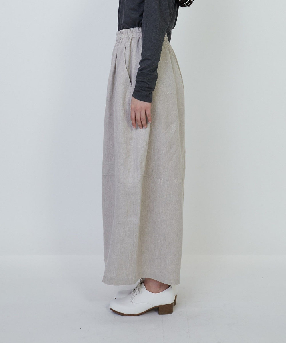 LOISIR リネンツイルボトルシルエットパンツ ベージュ系その他