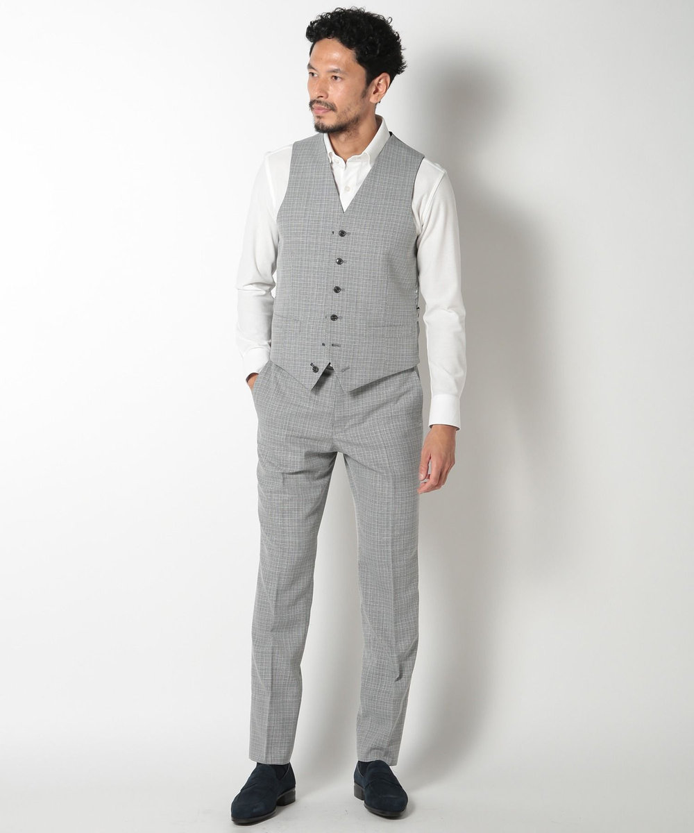 MEN'S BIGI 【ACTIVE TAILOR】ミックスヤーン/ホップサックスラックス ライトグレー