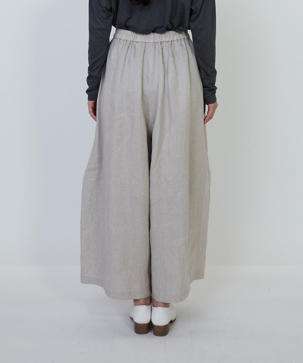 LOISIR リネンツイルボトルシルエットパンツ ベージュ系その他