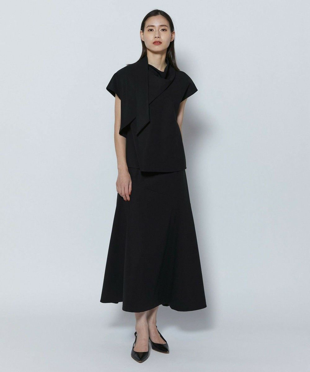 L'EQUIPE COUTURIER 60/2Vダブルクロススカート ブラック