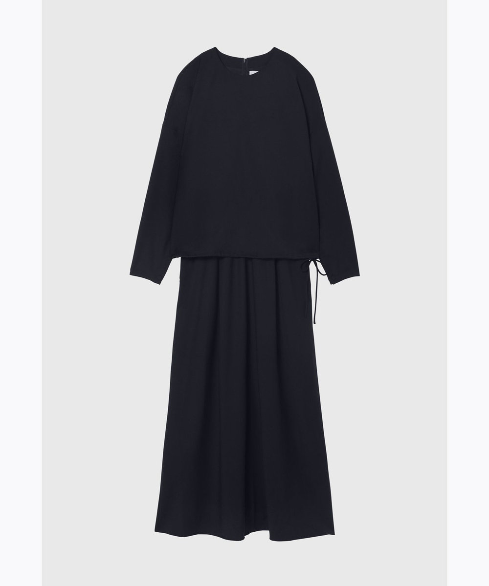 DÉPAREILLÉ WOOL TWO PIECE DRESS /  ウールツーピースドレス ネイビー