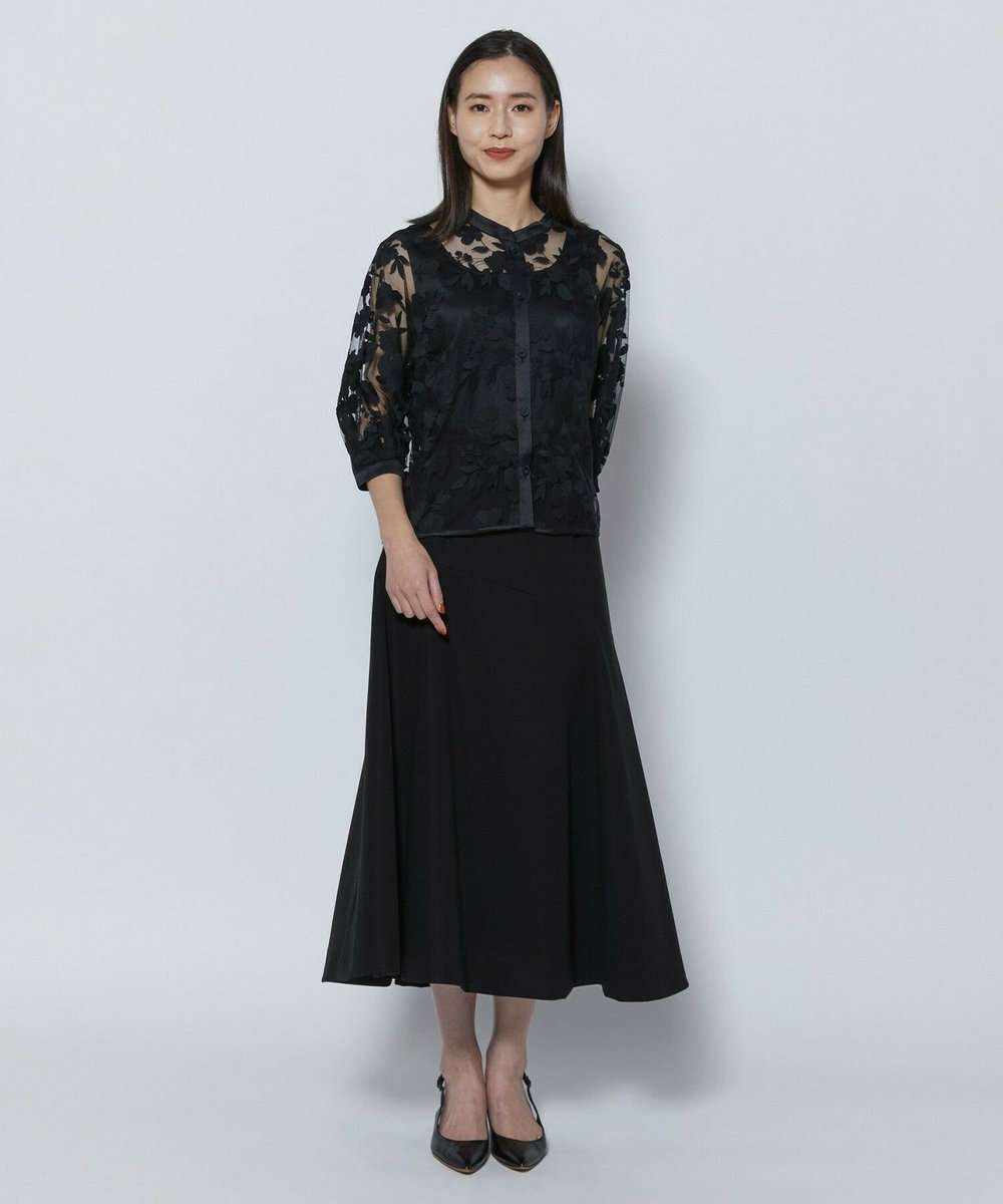 L'EQUIPE COUTURIER 60/2Vダブルクロススカート ブラック