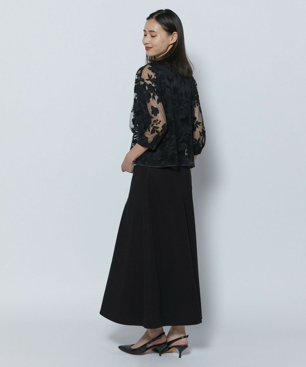 L'EQUIPE COUTURIER 60/2Vダブルクロススカート ブラック