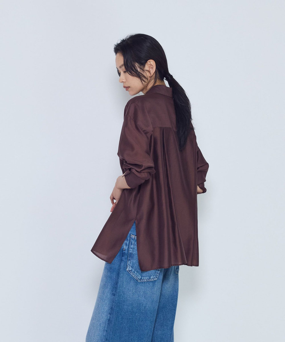 1er Arrondissement シアーオーバーシャツ ブラウン