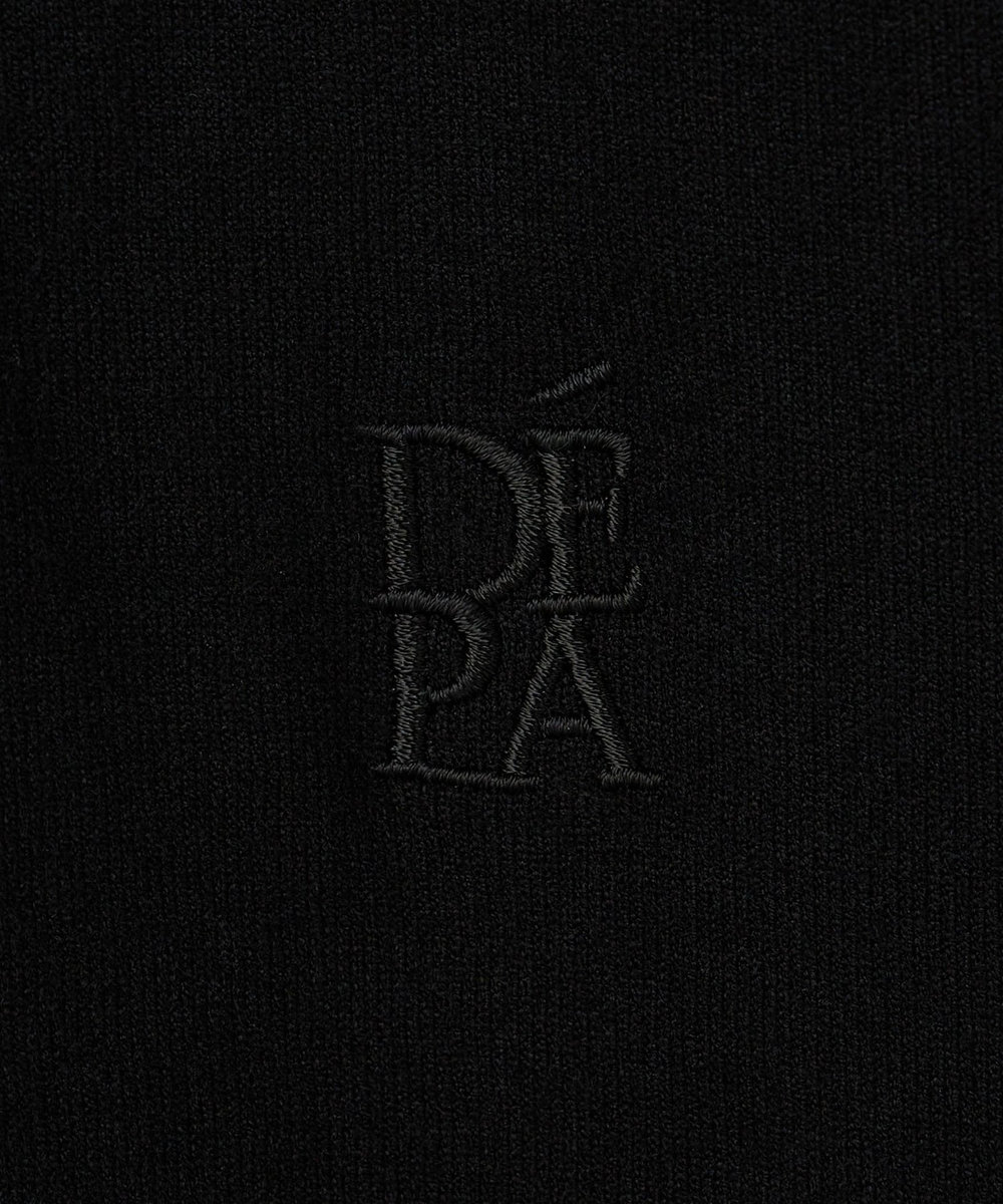 DÉPAREILLÉ WASHABLE LOGO CARDIGAN / ウォッシャブルロゴカーディガン ブラック