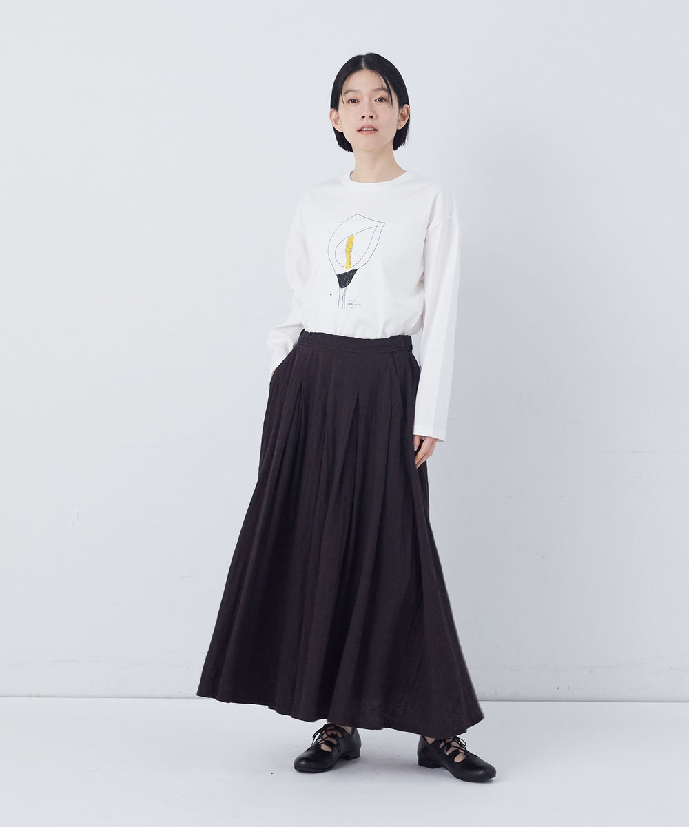 congés payés ADIEU TRISTESSE 【FAVE】タックAラインスカート ブラック系その他