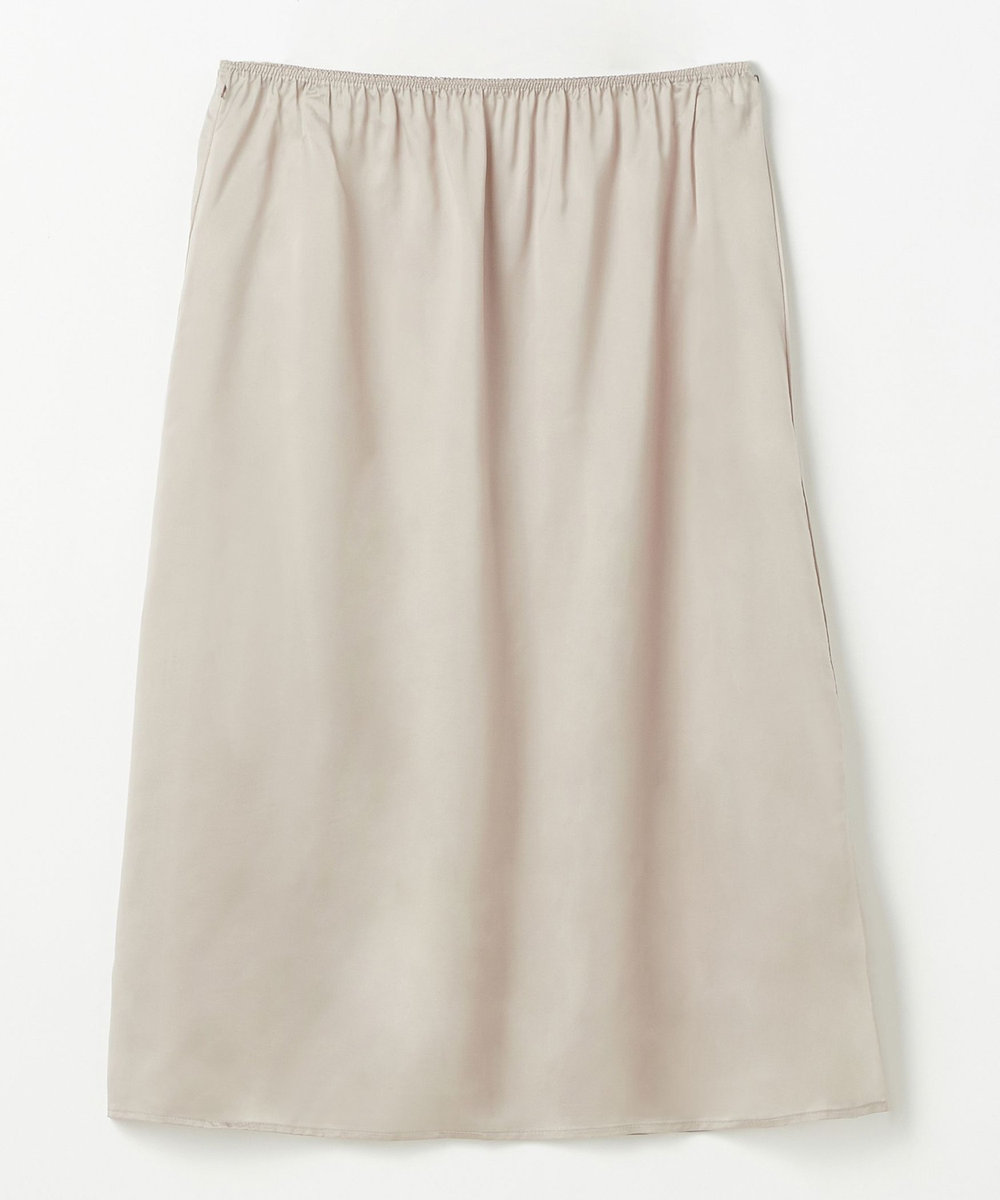 DÉPAREILLÉ FAUX LEATHER PLEATS SKIRT / フォーレザープリーツスカート グレイッシュベージュ