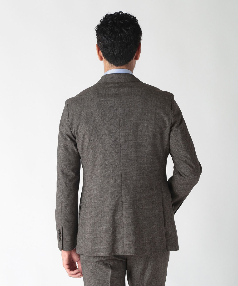 MEN'S BIGI ウールメランジ千鳥格子スーツ＜セットアップ＞ ブラウン