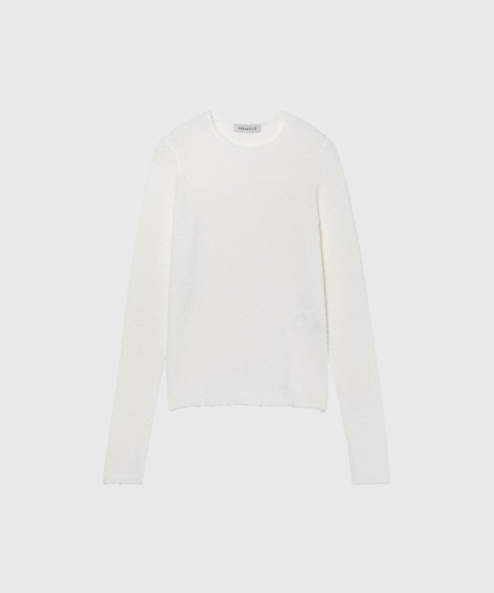 DÉPAREILLÉ SLUB YARN CREW NECK / スラブヤーンクルーネック オフホワイト