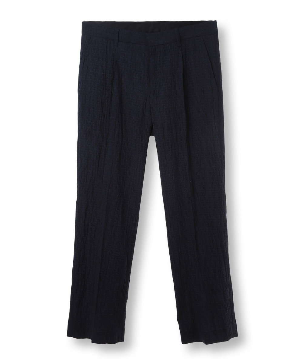 MEN'S BIGI 楊柳ジオメトリックプリントパンツ ネイビー